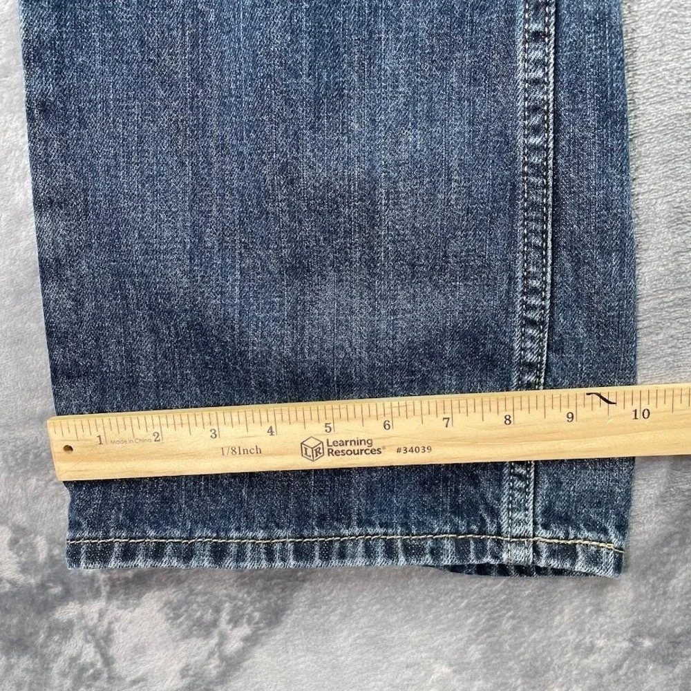 Levi's 527 Boot Cut Jeans Mens Size 38x32 Blue Denim Dark Wash Cotton Cowboy